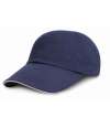 RC24P Low Profile Heavy Brushed Cotton Cap With Sandwich Peak Navy / White colour image